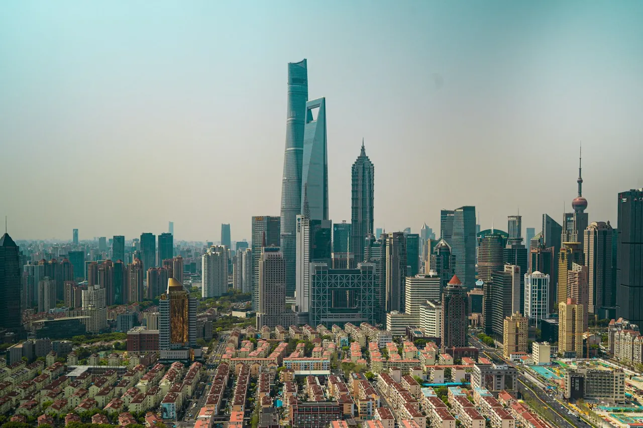 Modern buildings and green spaces in Shanghai